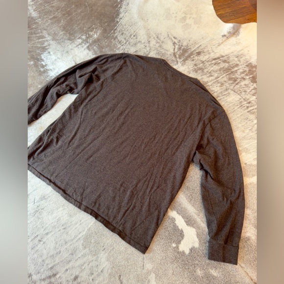 POLO RALPH LAUREN Men’s Heather Brown Custom Fit Long Sleeve Tee T-Shirt - Picture 14 of 16